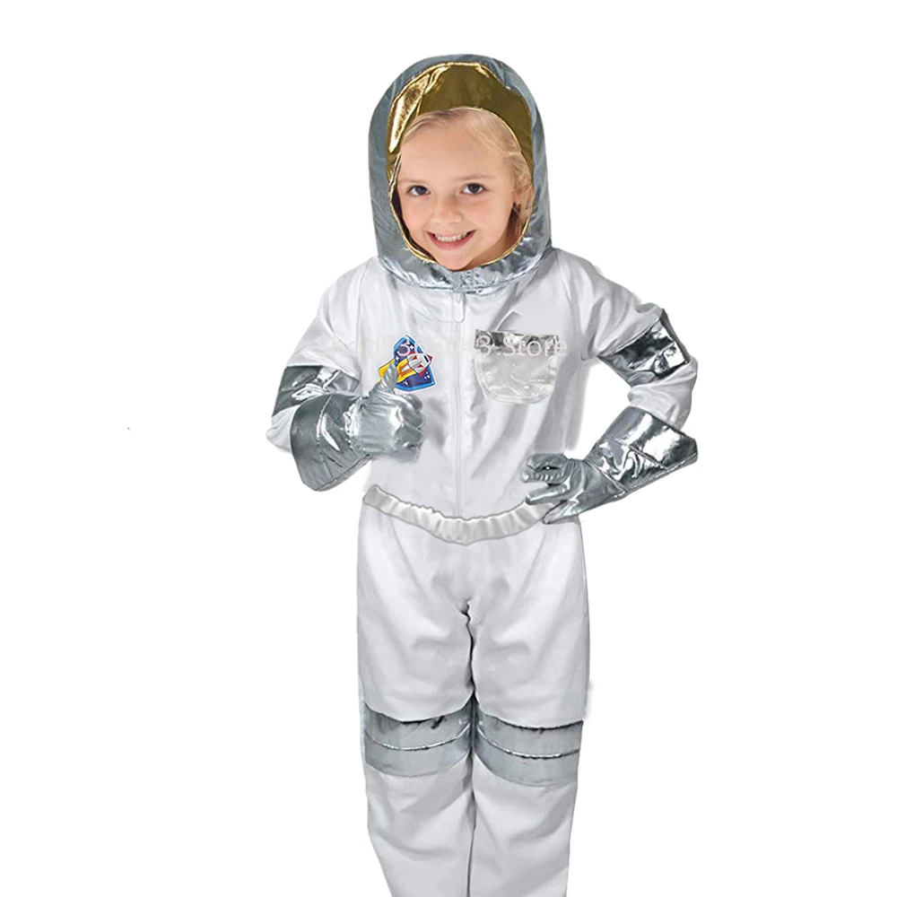 Рождественский костюм для косплея космонавта Детский комбинезон наряд полета