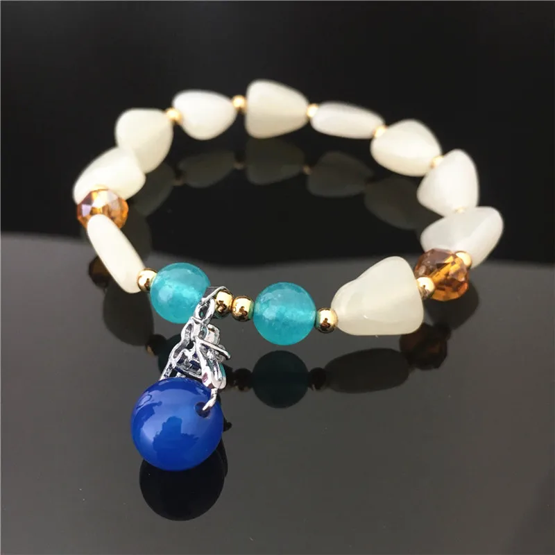 Jadery классические браслеты с подвесками для женщин натуральный Нефритовый камень