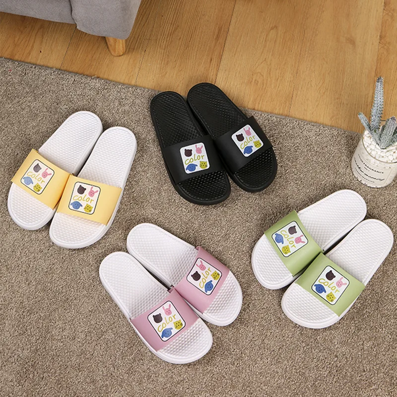 Bathroom Home Korean-Style Casual All-match Slippers Women Slippers Non-Slip  Womens Shoes  Slippers House  Home Shoes