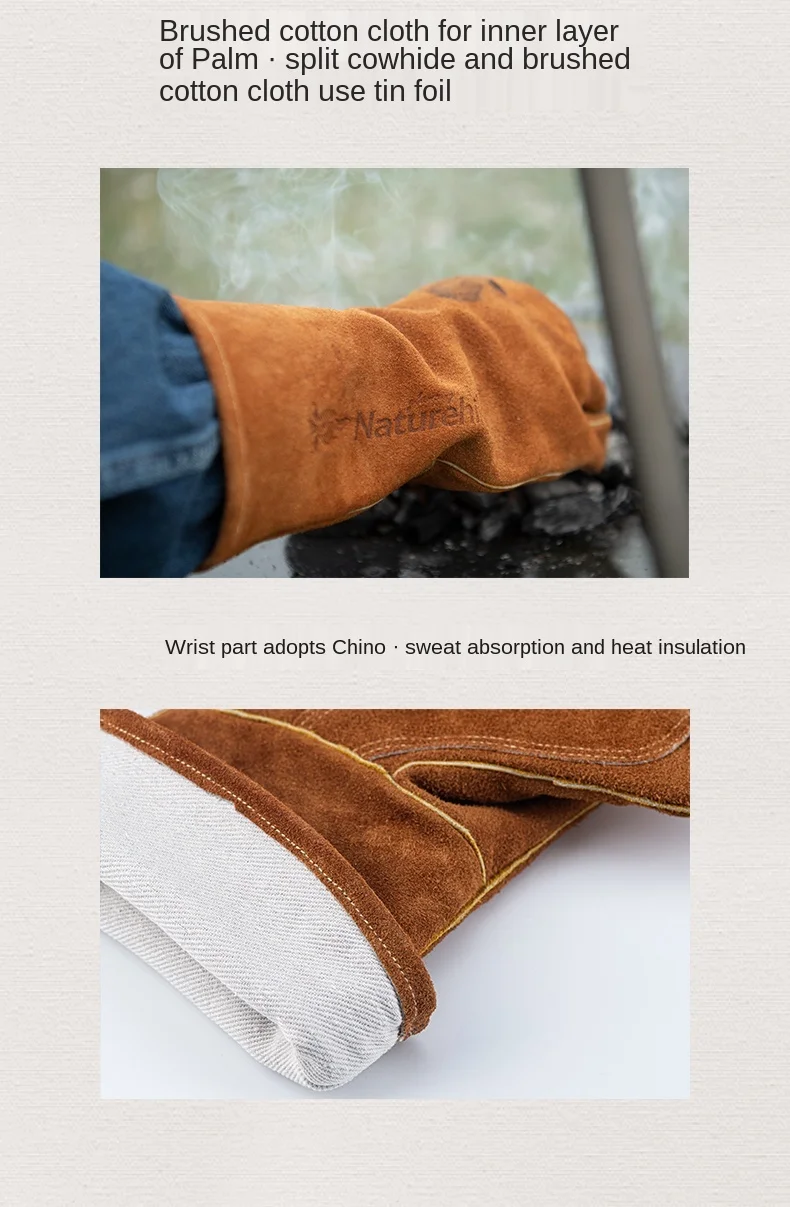 

Flame Retardant Heat Insulation Heat Resistant Heat Insulation Anti-Scald Outdoor Camping Picnic Gloves