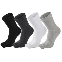 high quality 5pairslot men socks cotton five finger male black white business socks new