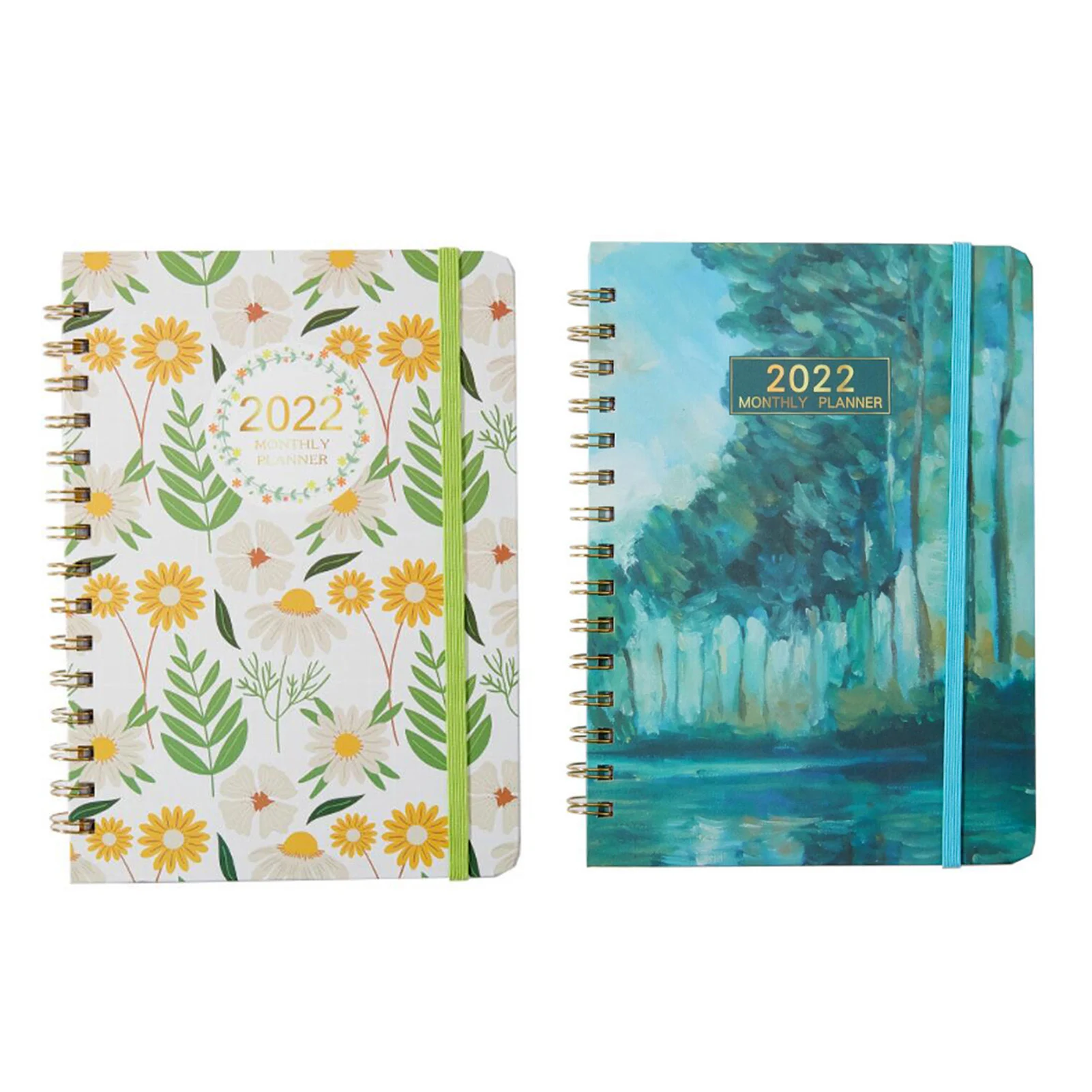 

2022 Daily Weekly Planner Agenda Notebook Diary Journal Spiral Organizer Goals Habit Schedule Stationery Office School Supplies