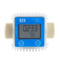 1 pcs k24 lcd turbine digital fuel flow meter widely used for chemicals water