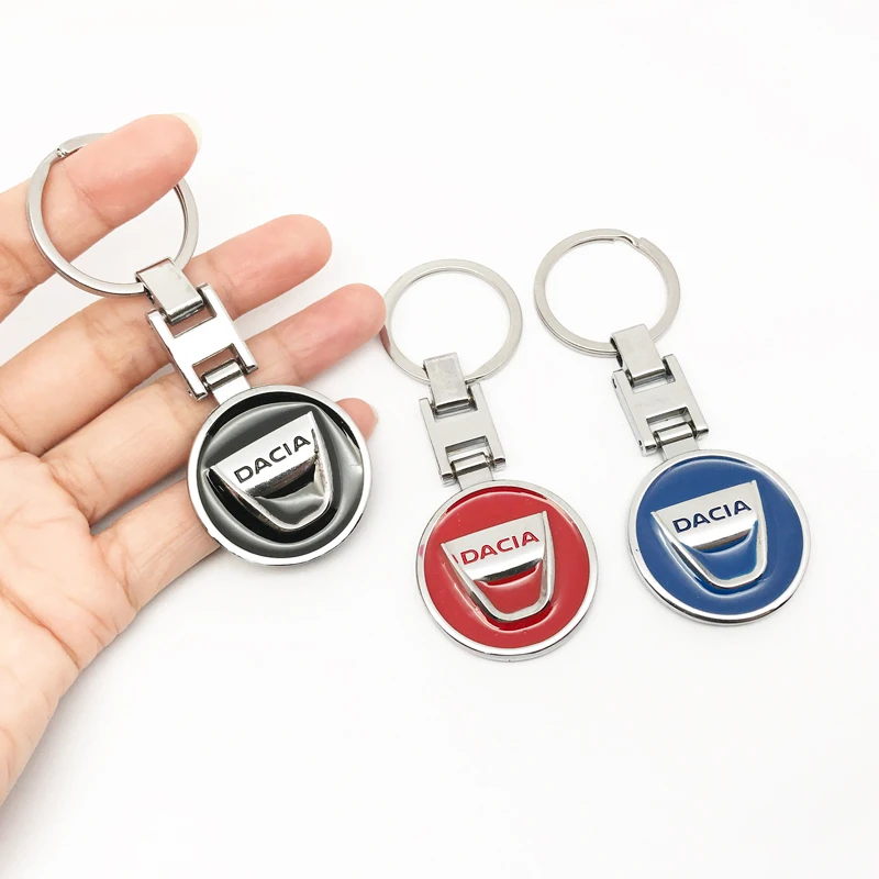 1pcs 3D Metal Car Keychain Key Chain Keyring for dacia Emblem Badge Decal For Dacia Lodgy 2 Mcv Sandero Duster Logan | Автомобили и