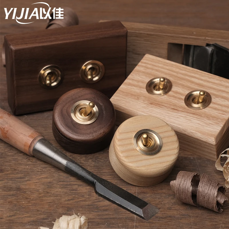 Латунный настенный выключатель Винтаж тумблер 220V светильник сенсорный 1gang/2gang 2way