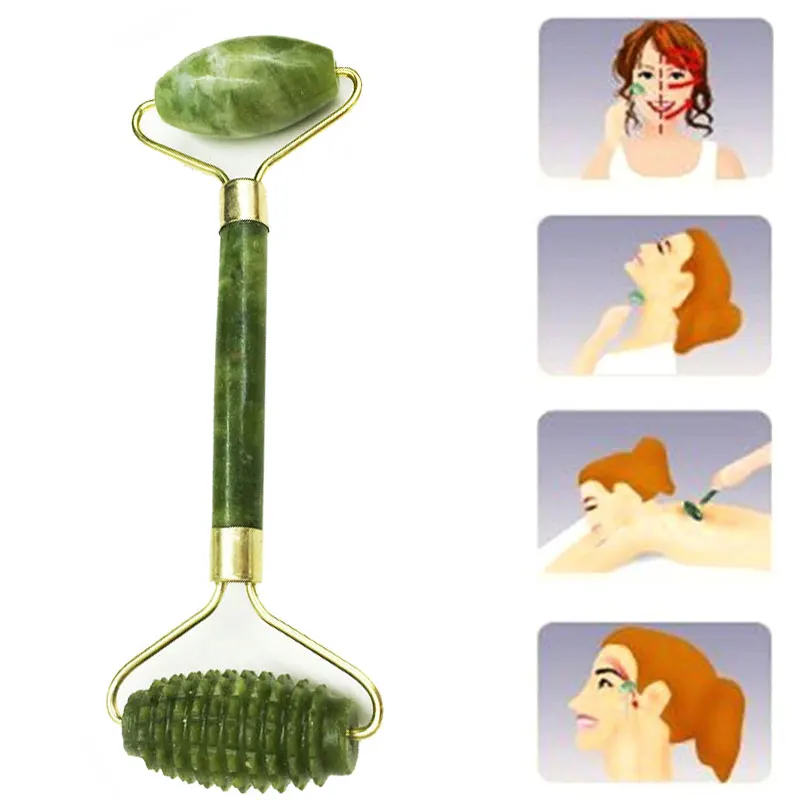 

Guasha Face Massager for Face Jade Roller Massage Natural Gua Sha Scraper Beauty Tools Facial Roller Jade Microniddle Massager