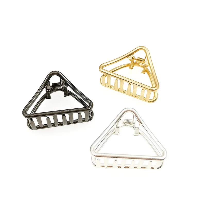 Женские Геометрические заколки для волос однотонные заколки-крабы в стиле ретро