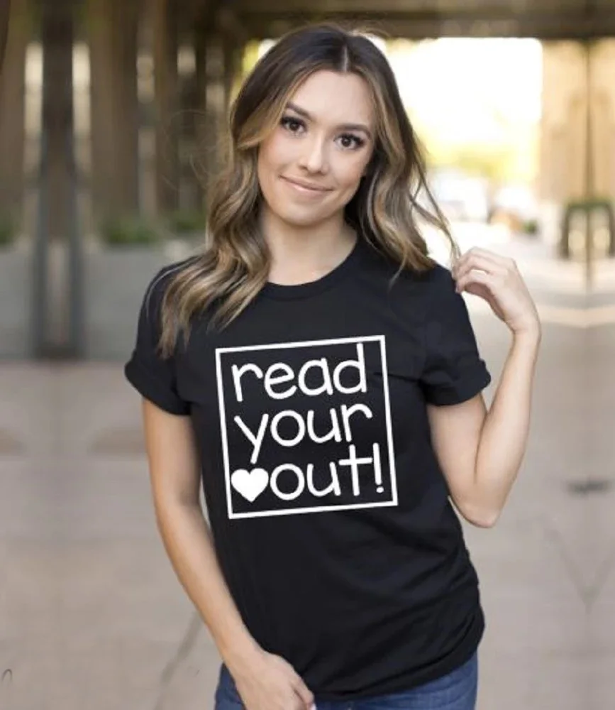 

Read Your Heart Out t shirt slogan graphic women fashion pure cotton hipster 90s young street style cool tees vintage quote tops
