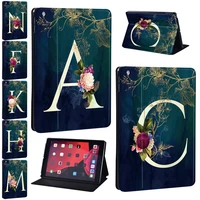tablet cover case for apple ipad 5th6th7th8th mini 12345 ipad 234 initial name 26 letters printed pattern funda