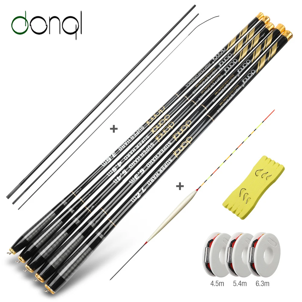 Телескопическая удочка DONQL 3 6 7 2 м Удочка из углеродного волокна для ловли карпа