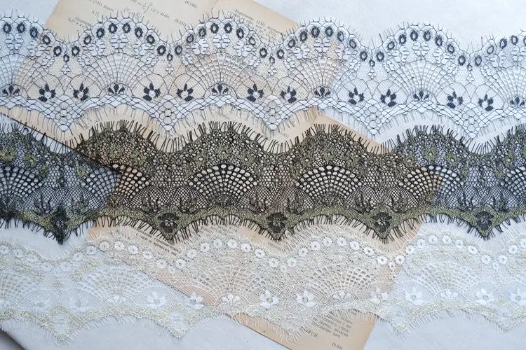 Изысканный экспорт золотая линия два-цветные ресницы кружевные аксессуары Diy