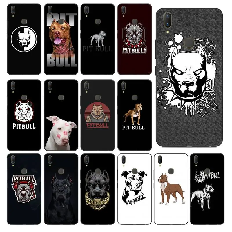 

YNDFCNB Pit Bull Lovely Pet Dog Pitbull Phone Case for vivo Y91C Y11 17 19 53 81 31 91 for Oppo a9 2020