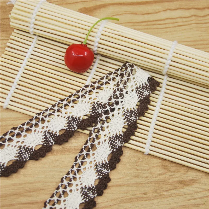 Модная оптовая продажа 30 мм хлопковая кружевная отделка цвета слоновой кости