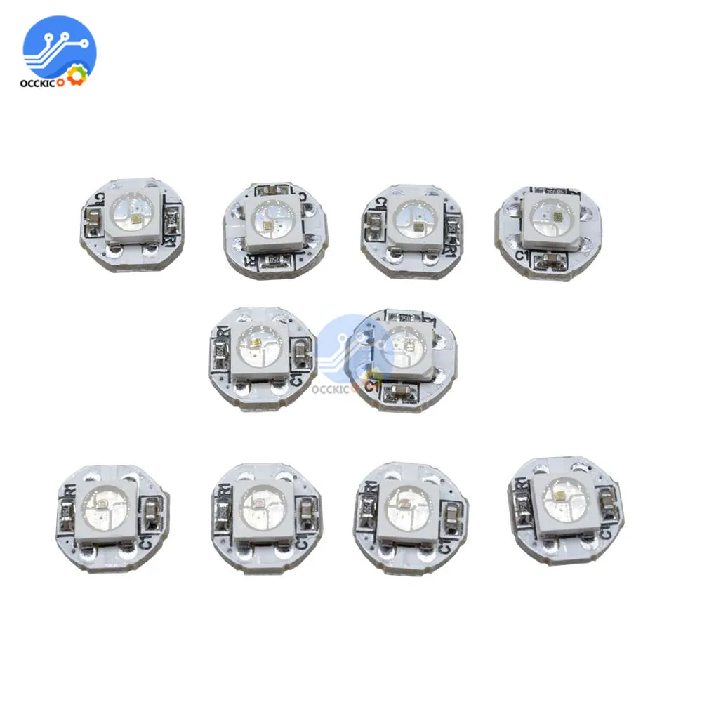 10 шт. DC 5 в 3 мм x WS2812B SMD RGB светодиодная мини печатная плата 5050 встроенный чип IC-WS2812