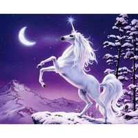 unicorn painting by number animal on canvas for adults diy craft picture coloring by number with frame drawing home decoration