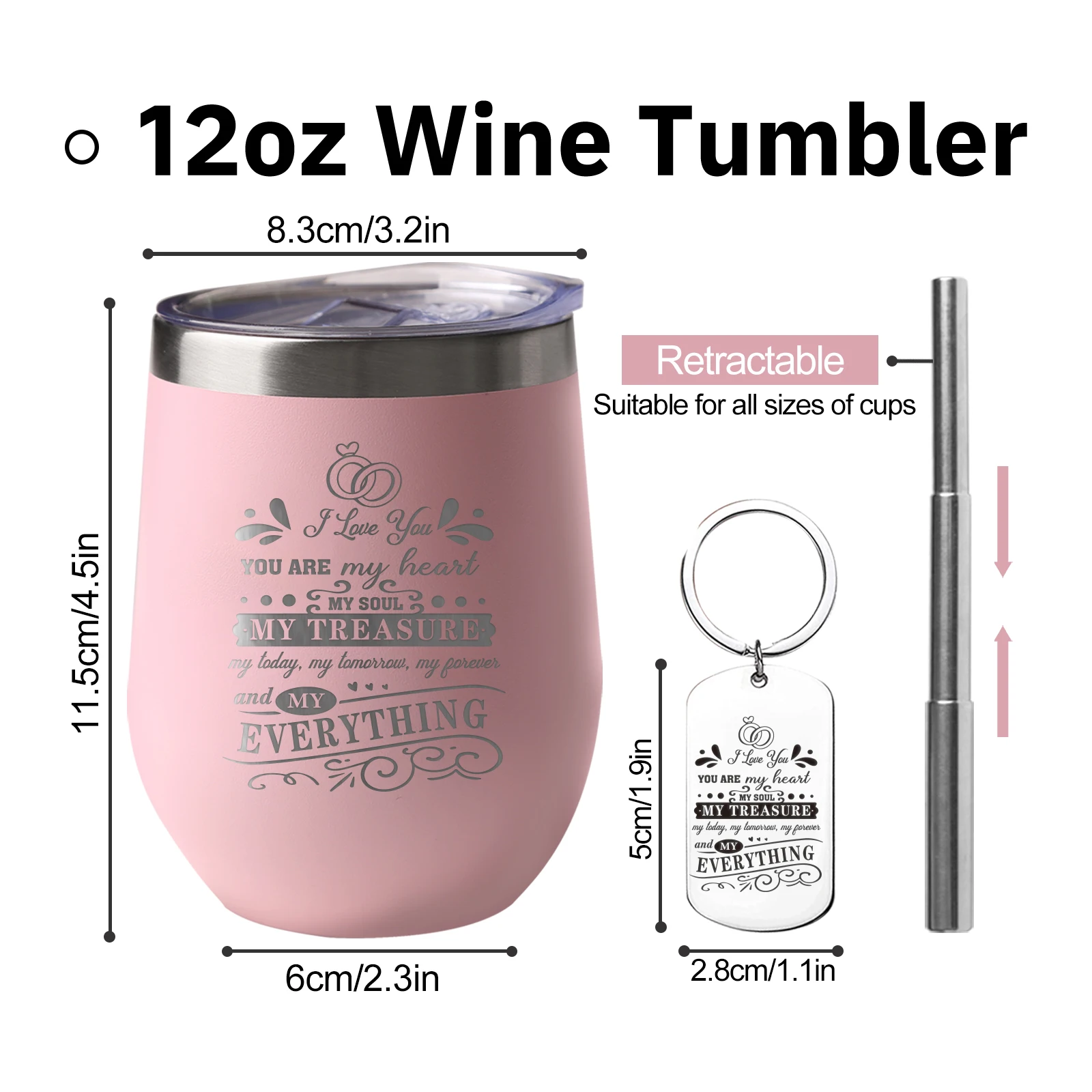 Розовый термос из нержавеющей стали с крышкой и соломинкой интересная чашка