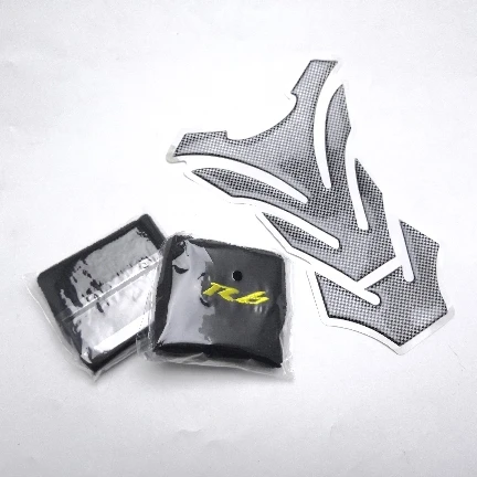 3 Pieces Мотоцикл YZF R6 тормозной резервуар носок жидкости масляный бак чашки крышка рукав для Yamaha R6 черный и желтый - Цвет: 3 Pieces