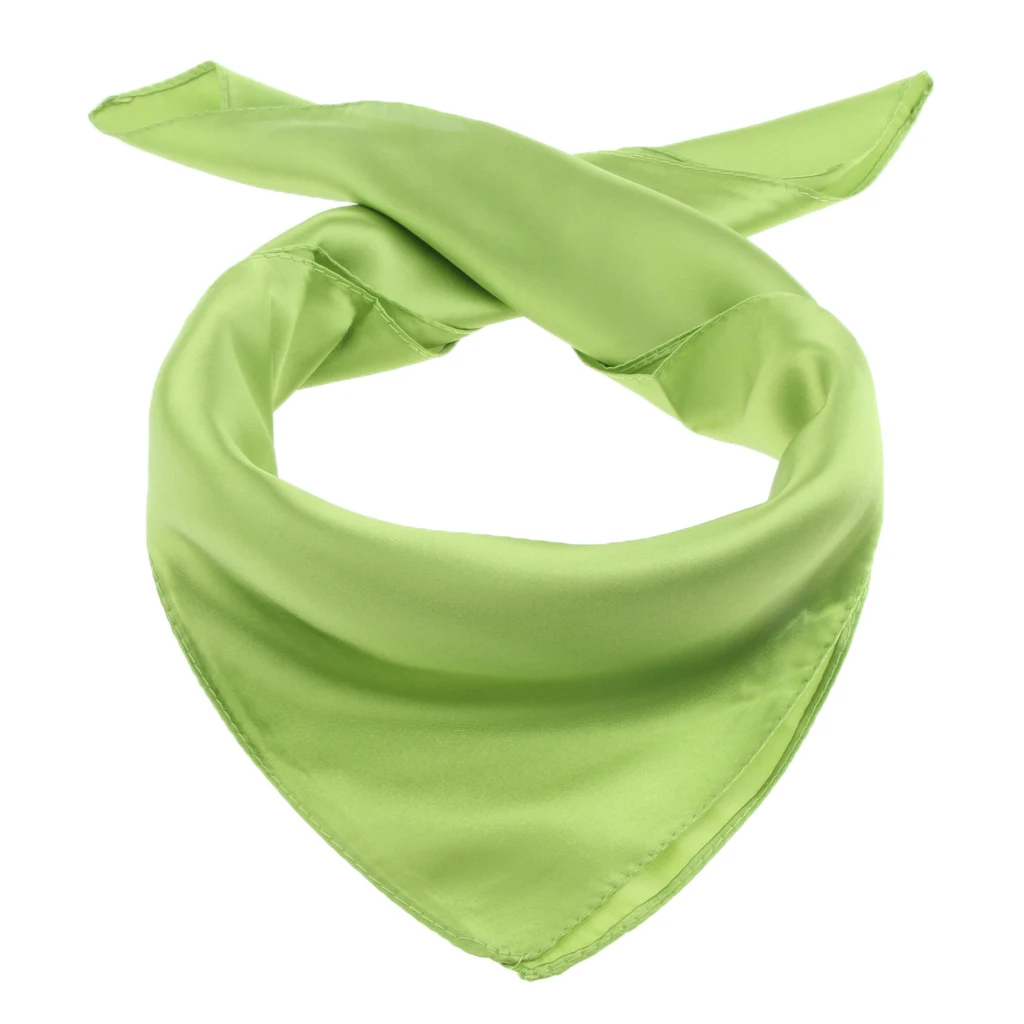 Satin Silk Feel Formal Square Bandana Neck Scarf Head Hair Wrap Face Mask Riding Camping Cycling Handkerchief |