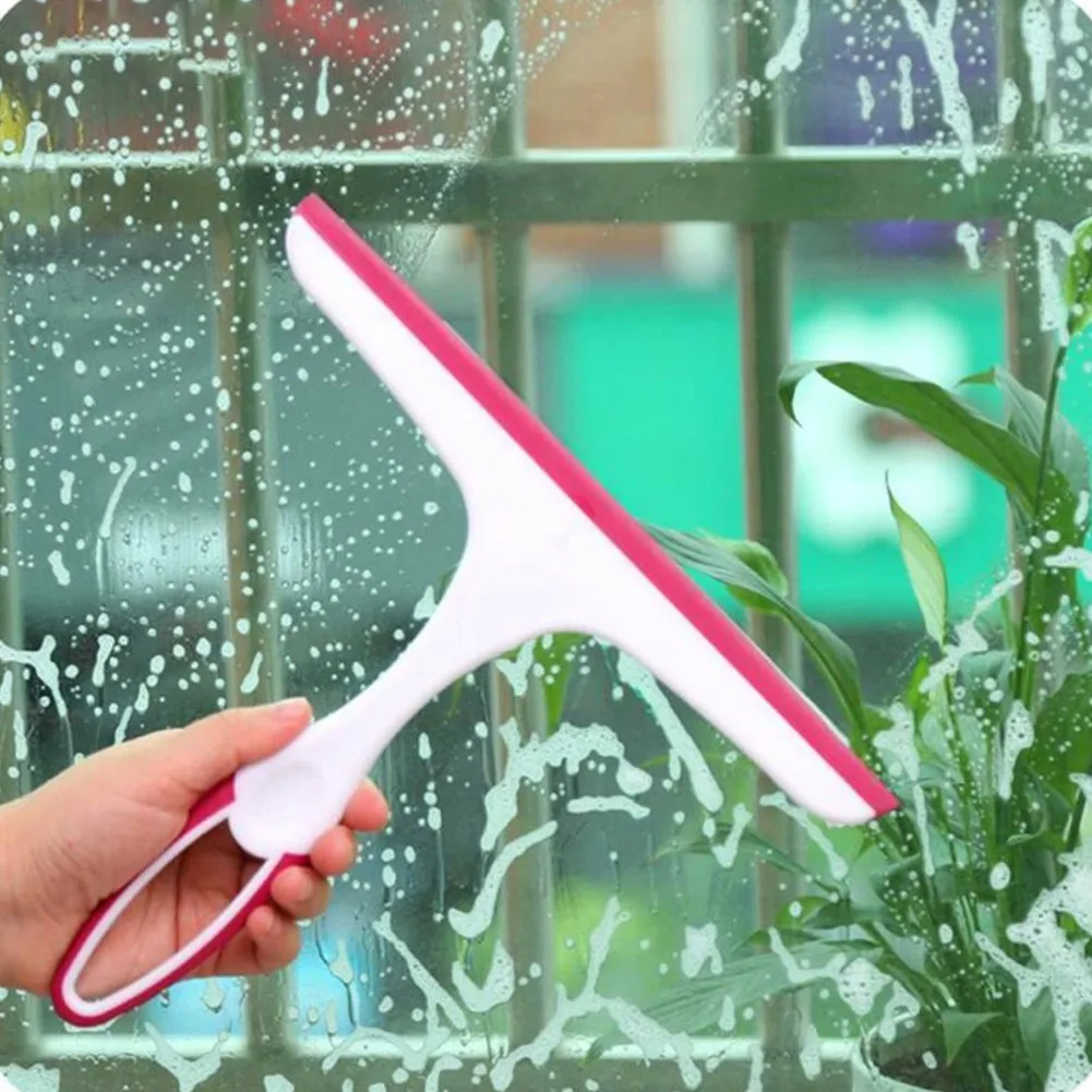 

Glass Scraper Soft Rubber Glass Screen Cleaner Bathroom Floor Tile Wiper House Windows Wall Mounted TPR Scraping Strip