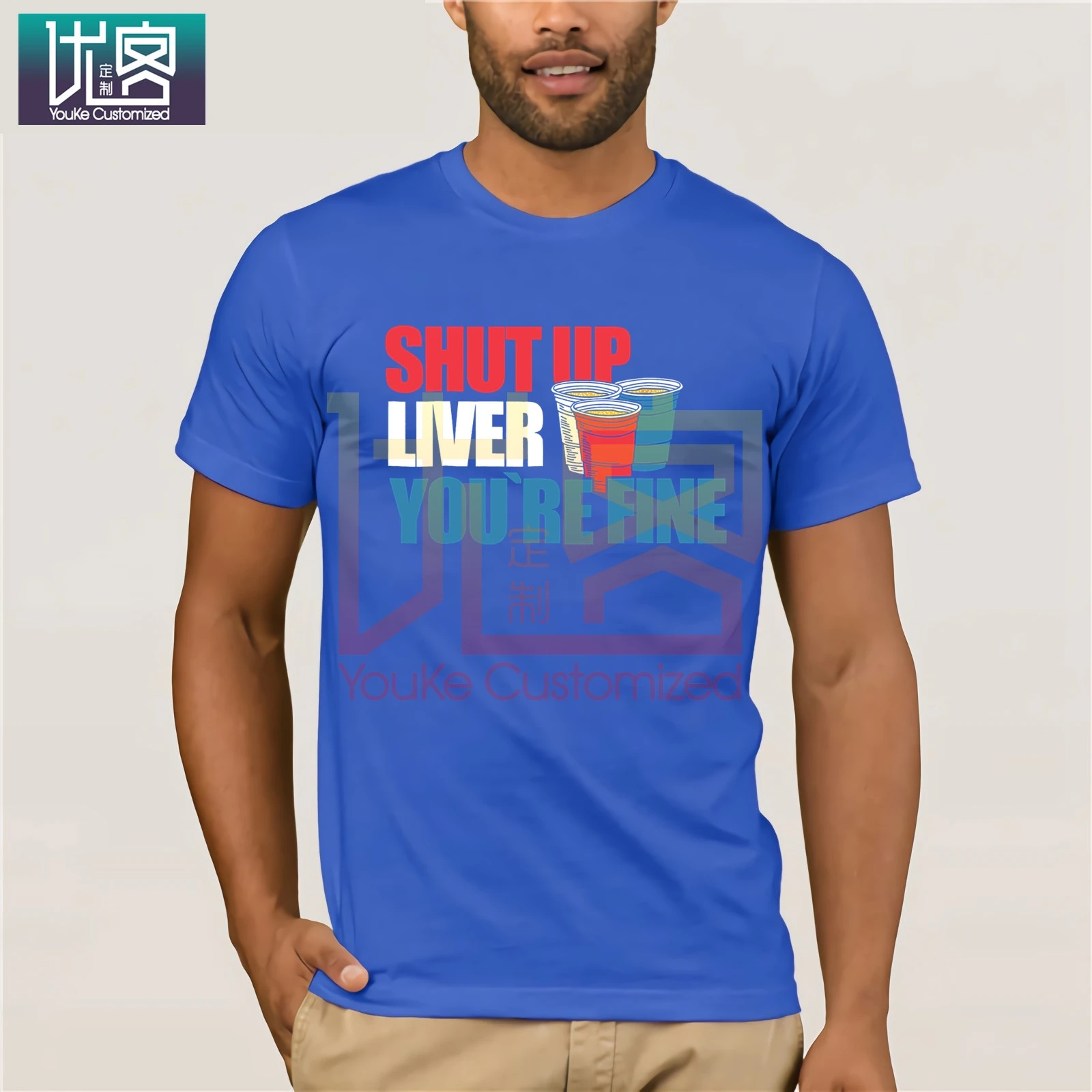 Забавная футболка с надписью ShuT Up Liver You Are Fine Beer Drinker мужские футболки Harajuku Одежда
