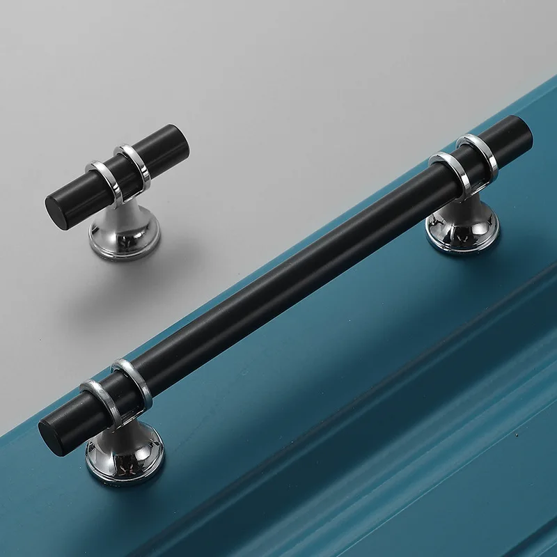 Простой светильник ный легкий роскошный шкаф для мебели ручка шкафа черный