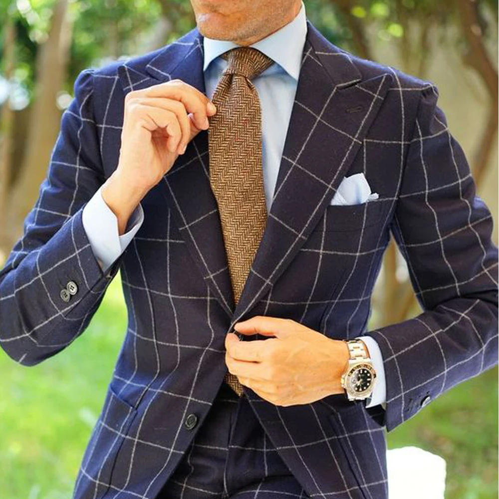 Fashion Wool Ties For Men Skinny Solid Casual Neckties Corbata Slim Striped Necktie for Wedding Gift Suit Cravat Accessories | Аксессуары - Фото №1