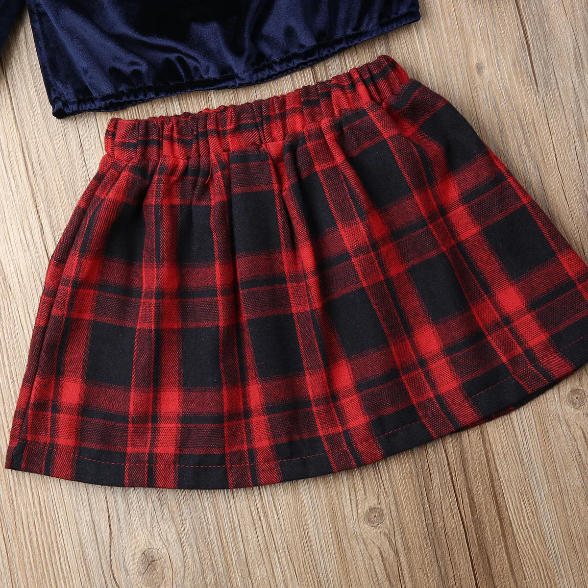 2019 г. Комплект одежды для маленьких девочек Рождественская одежда милые