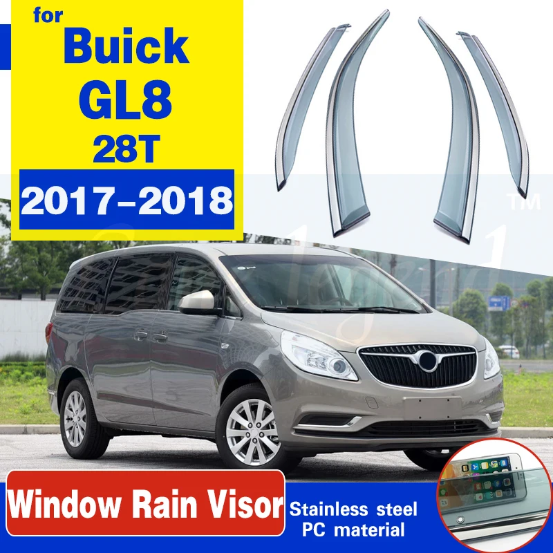 Оконный козырек для BUICK GL8 2017-2018 боковые оконные дефлекторы дождевики 2017 2018 28T