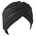 Шапка-тюрбан Женская, тёплая повязка на голову с узлом, цвет серебристыйЗолотой, в уличном стиле, Осень-зима