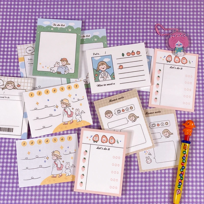 50 листов/партия Kawaii корейский INS студенческий блокнот для рукоделия N Times Sticky Notes