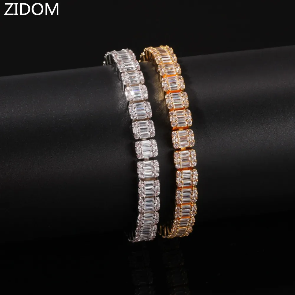 2019 высококачественный мужской сверкающий браслет в стиле хип хоп с инкрустацией
