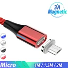 Магнитный кабель Micro Usb, для Xiaomi Redmi 7A, 7, 6, 6A, 3 А