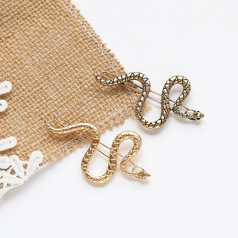 Женские заколки для волос в стиле панк золотистые металлические | Красота и