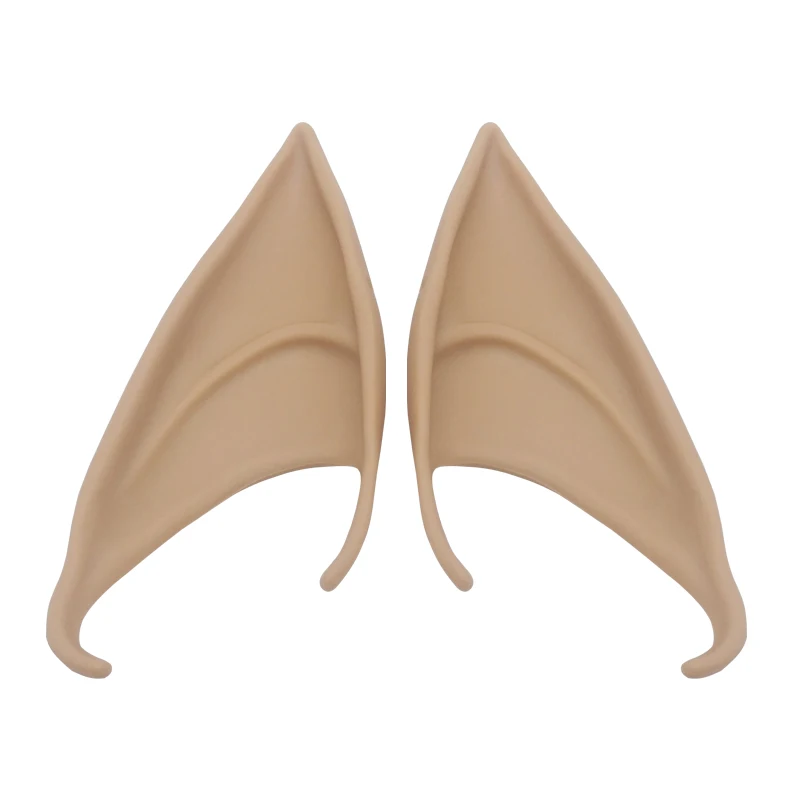 Dark nude 12cm 1 пара латексных ушей эльфа, остроконечные маски для косплея на Хэллоуин, маскарадные костюмы для вечеринки, фестиваль,, новогодние вечерние - Цвет: Dark nude 12cm