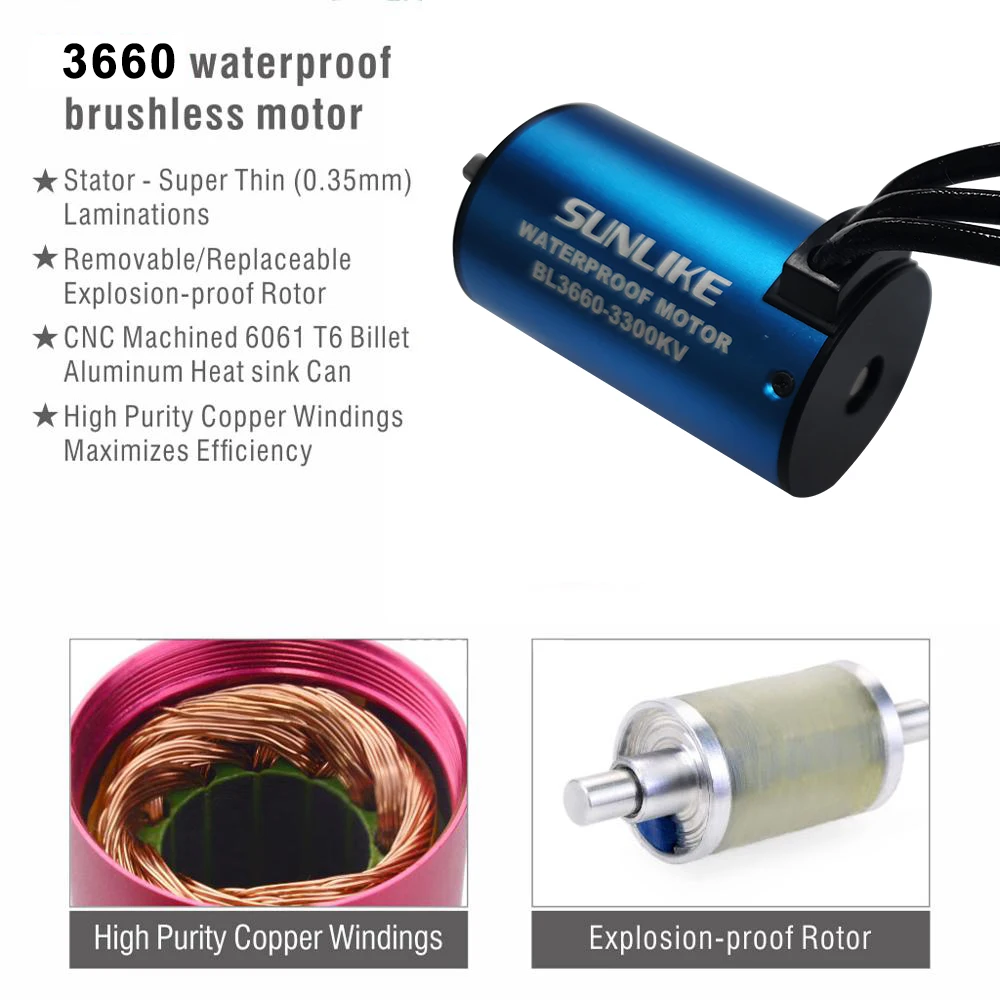 Водонепроницаемый комбинированный Бесколлекторный двигатель 3660 с радиатором 80
