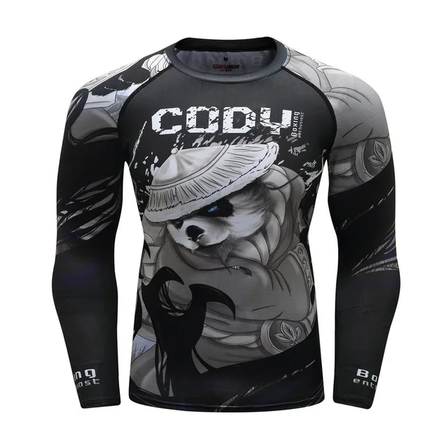 3 Футболка MMA herren rashguard jiu jitsu bjj футболка Langarm фитнес Муай Тай Бокс спортивный пуловер Рашгард MMA boxen Jersey - Цвет: 3