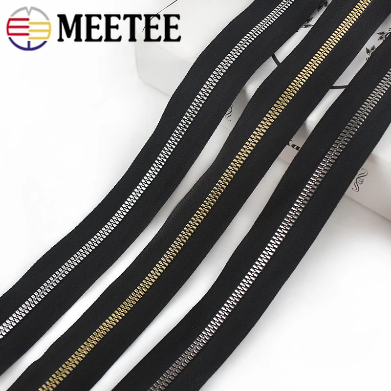 3 ярдов Meetee 5 # резиновая молния имитация медных зубов открытый конец