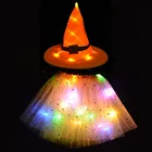 Фонари ведьмы шляпа светодиодная светящаяся юбка волшебник реквизит для косплея вечеринка подарок на день рождения Хэллоуин костюм для женщин детей девочек