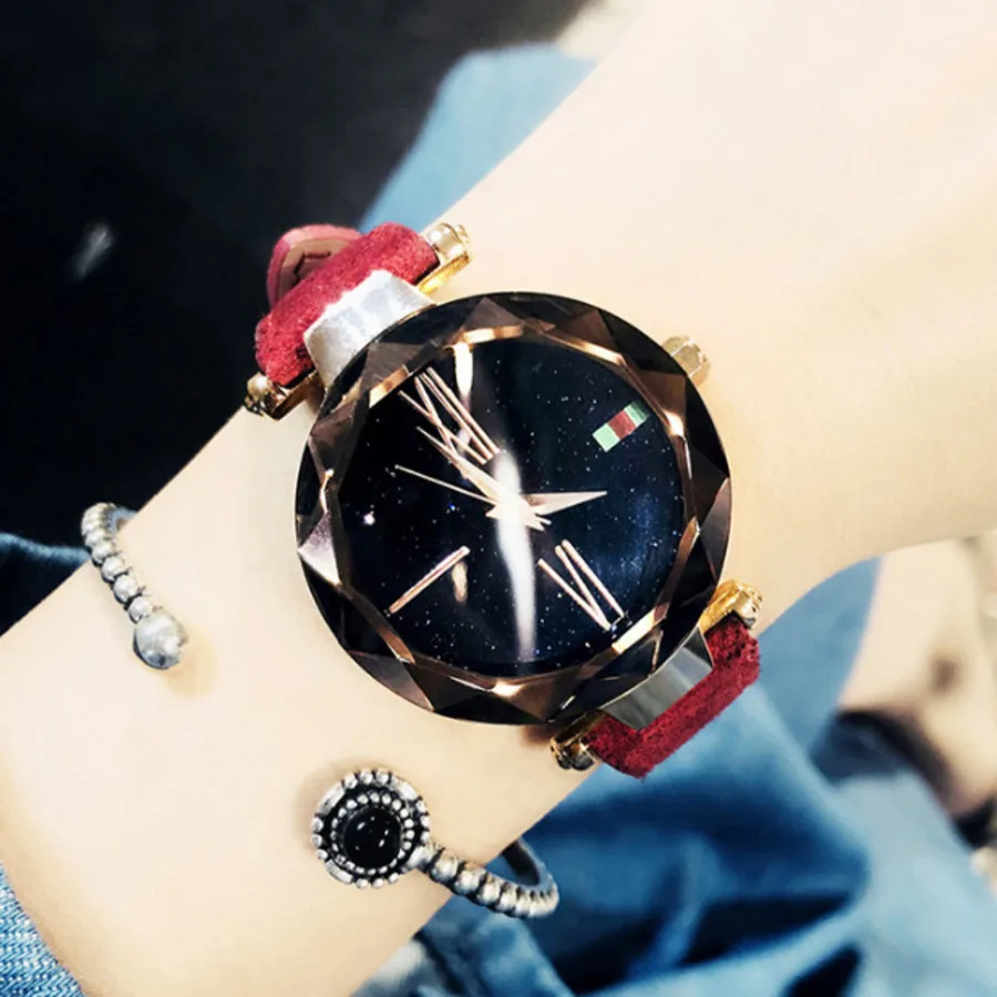 Новые модные брендовые розовые золотые кожаные женские наручные часы