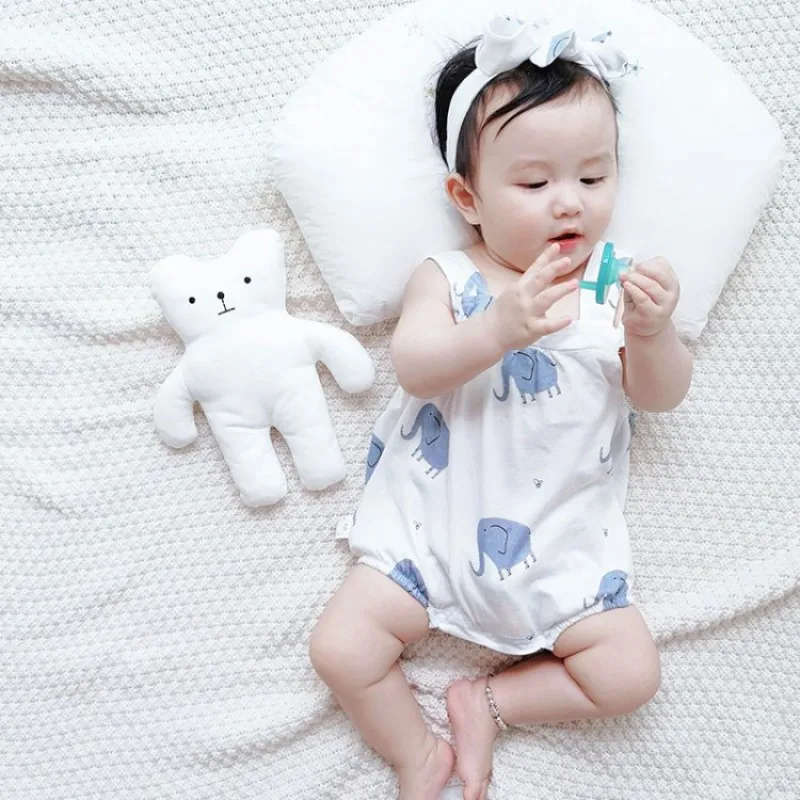 2020 летняя одежда для новорожденных девочек с мультяшным принтом животных боди