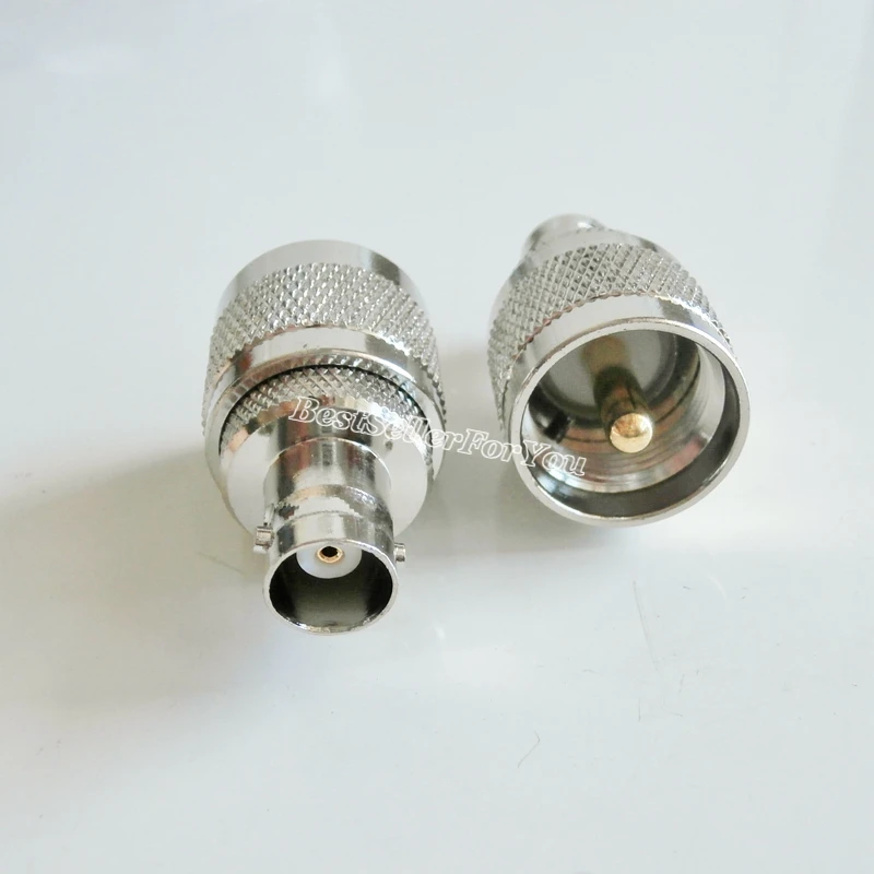 

10Pcs New Adapter UHF PL259 Male PL-259 Plug To BNC Q9 Female RF Connector B