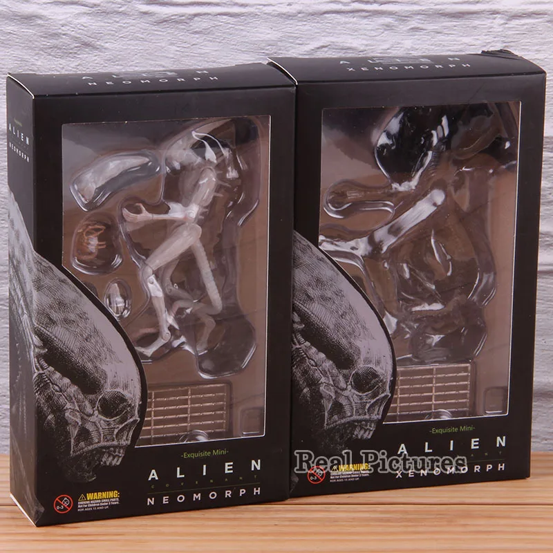 with colorful box Hiya игрушки изысканный мини чужой завет чужой Xenomorph и Neomorph ПВХ иностранцев, движущаяся фигурка, Коллекционная модель, игрушка в подарок 2 шт./компл - Цвет: with colorful box