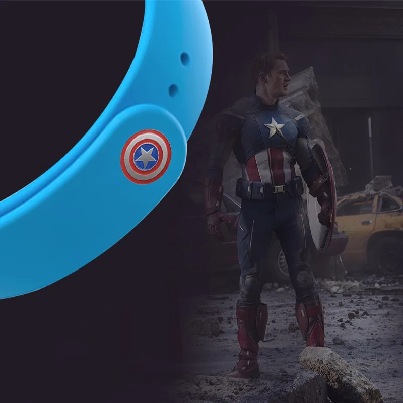 Blue Captain Strap Xiaomi mi Band 4 ремешок для mi band 4/3 аксессуары браслет mi Band 3 силиконовый браслет Мстители Железный человек - Цвет: Blue Captain Strap