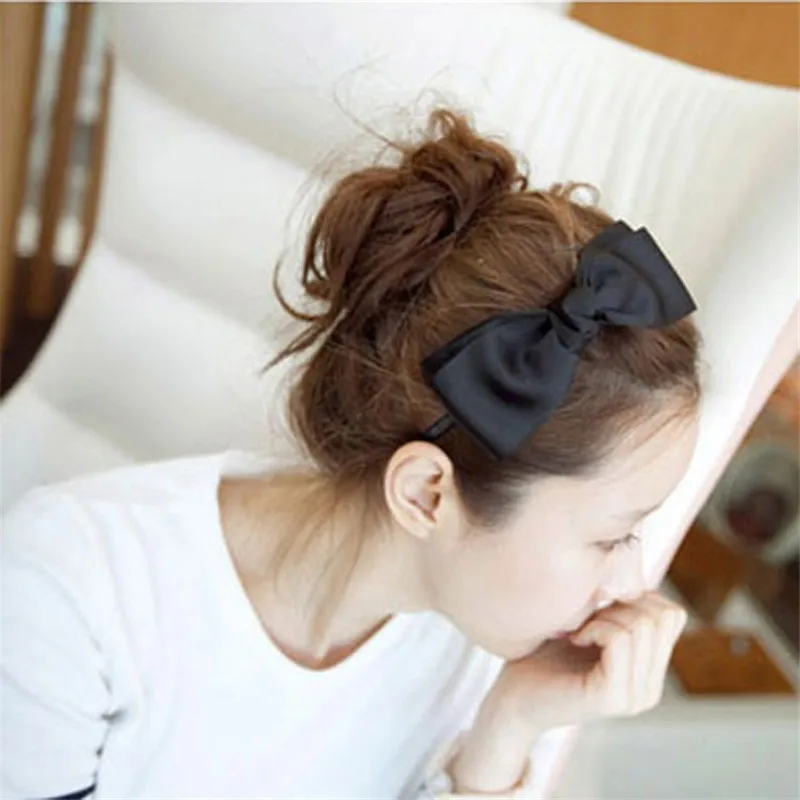 

Solid Color Cloth Ribbon Threaded Hairband Headband Turban for Women Bow knot Hair Hoop Bezel Hair Bands Accessories