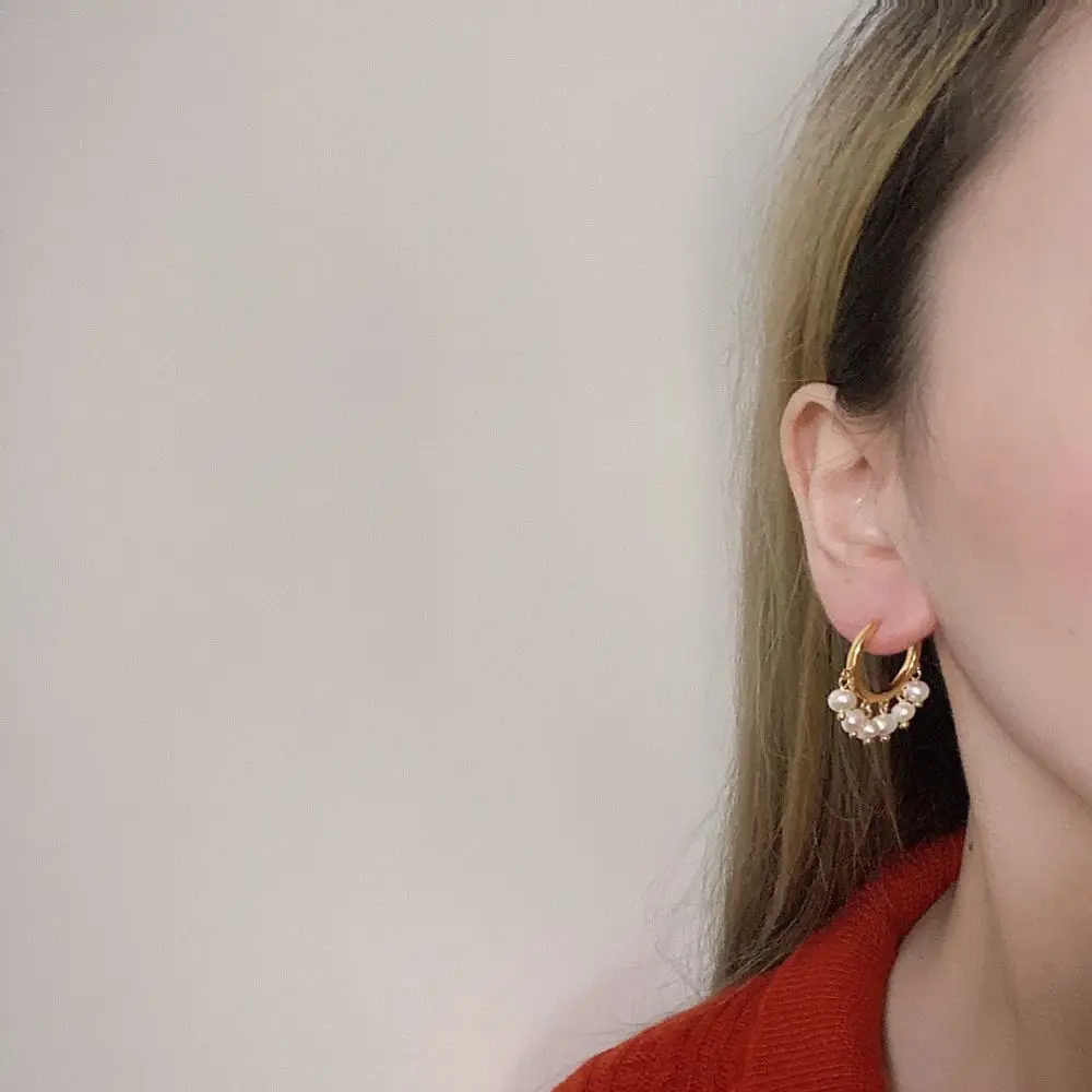 

Элегантные серьги-Обручи из искусственного жемчуга rismoda H25