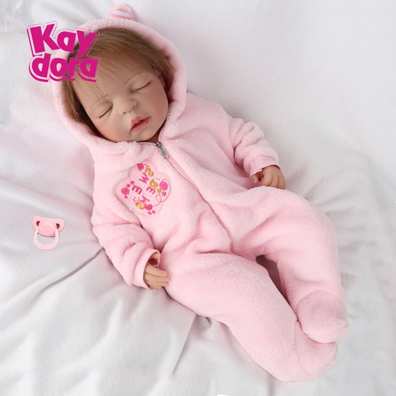 KAYDORA 22 дюймов виниловые Reborn Baby Doll реалистичные куклы новорожденных ручной работы