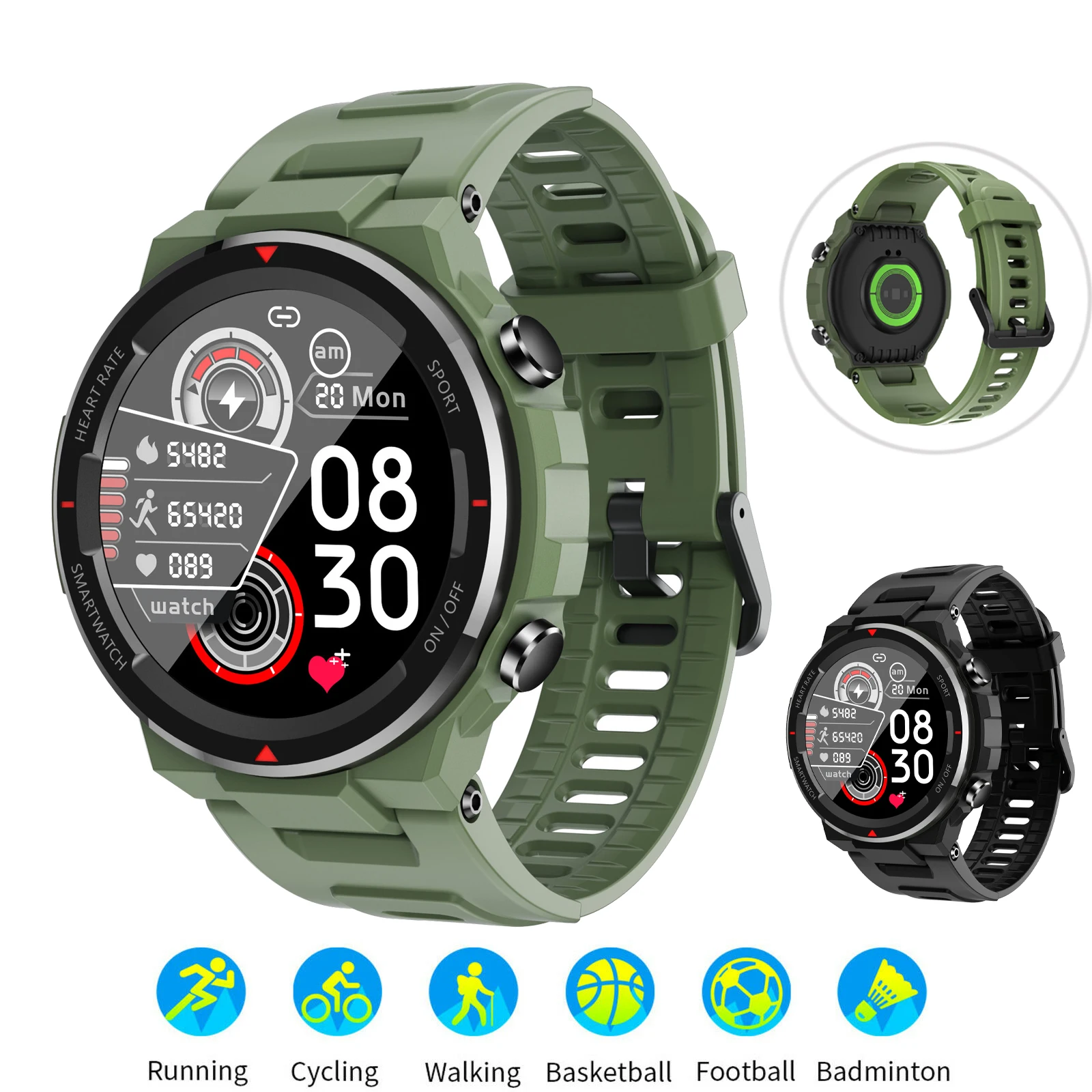 

Smart Watch Men Sleep Heart Rate Monitoring Date Display Call Information Reminder Camera Remote Leisure Sports Bracelet