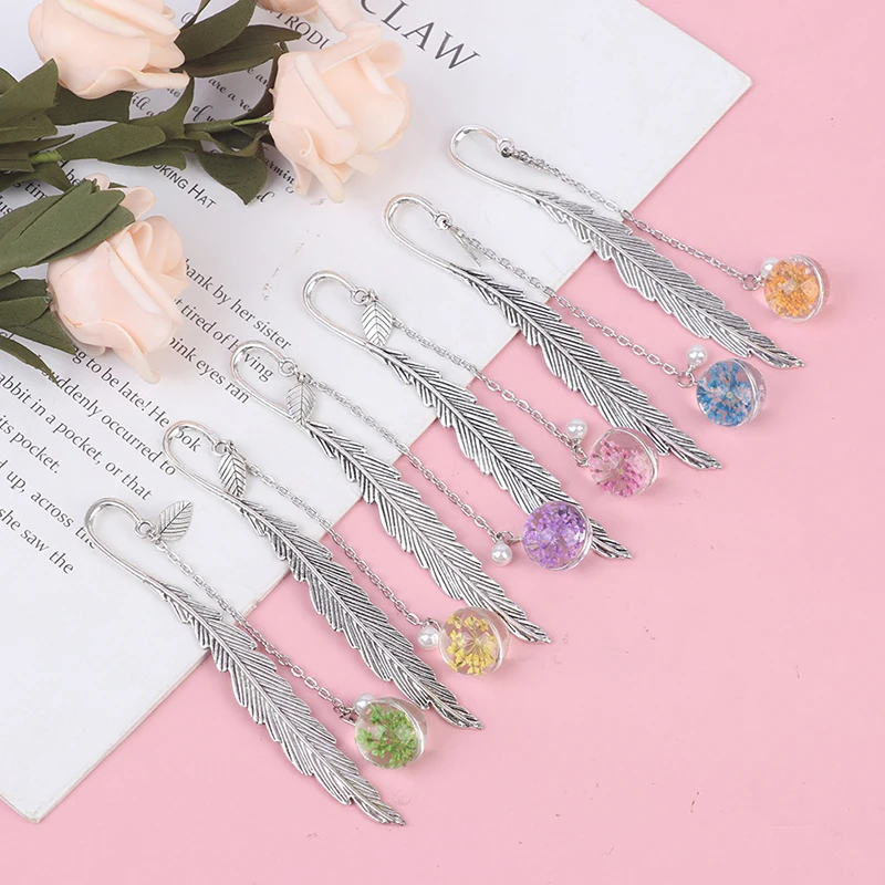 Креативные образцы цветов Закладка подвеска металлическая книжка отметка