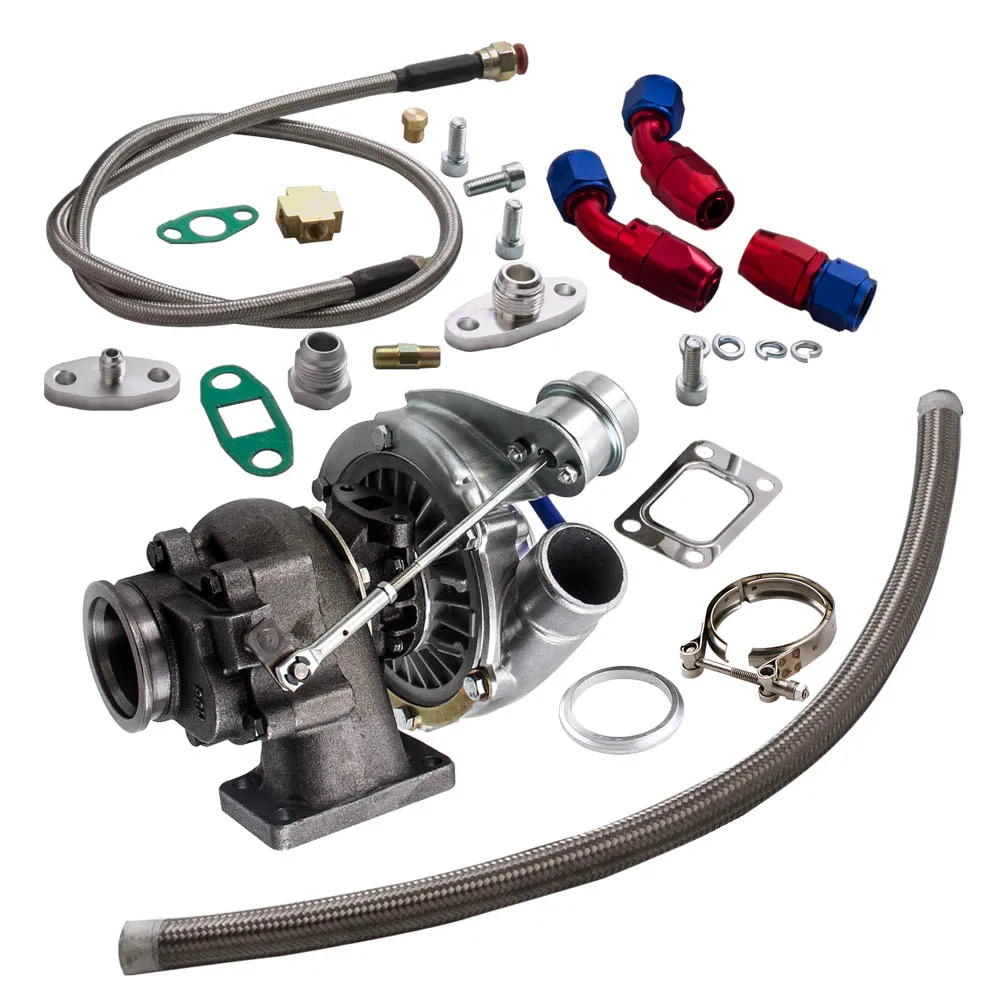 

Universal Turbine Turbo for all 4 or 6 CYL 1.5L-2.5L Engines Oil Drain Return Feed Line Turbocompressor Turbocharger