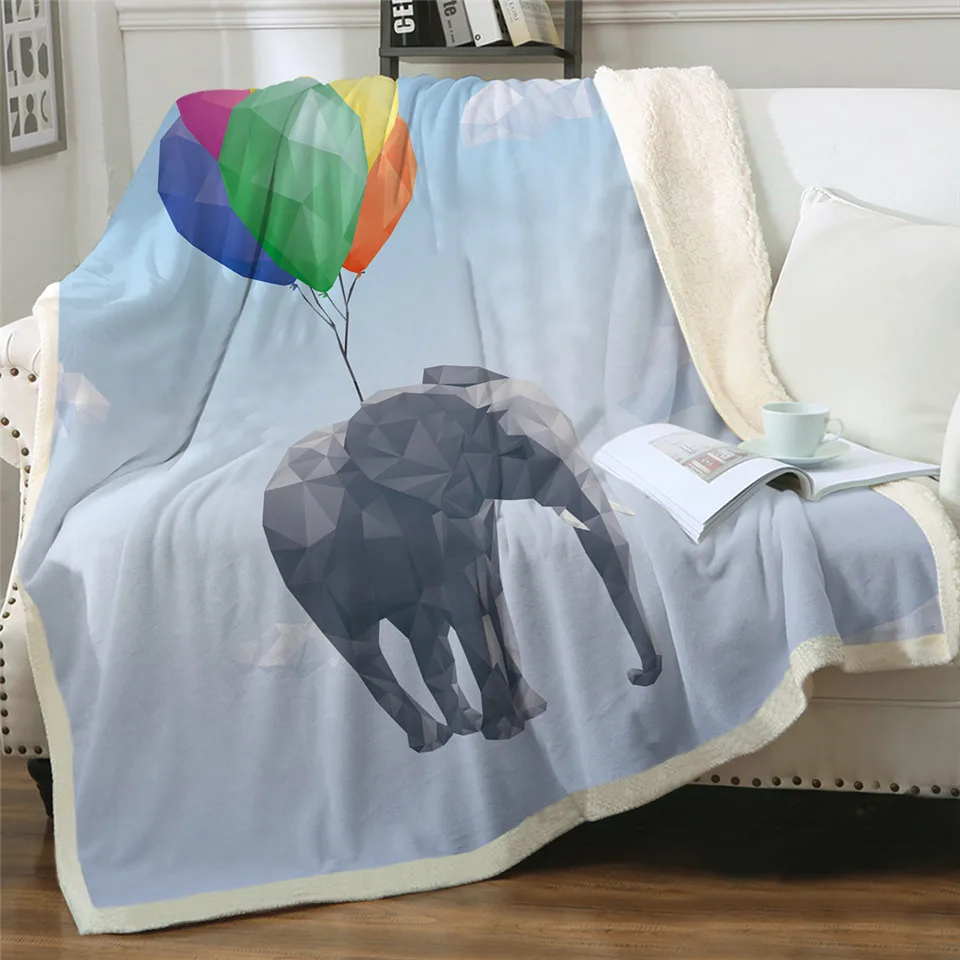 

Мода слон одеяло для звездного неба кровать с белыми облаками из разноцветных кровать шар персонализированный Чехол в виде многоугольника,...